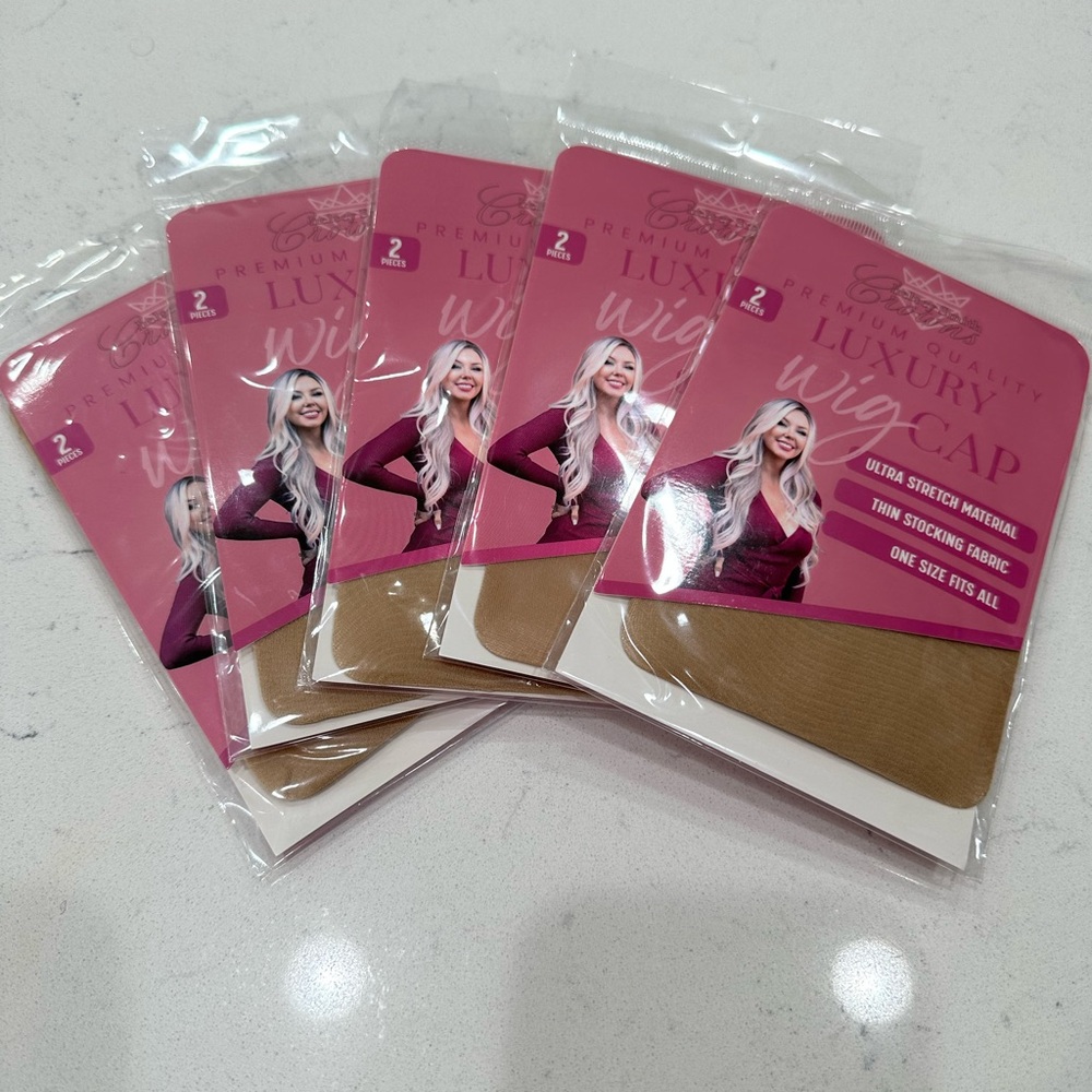 Chelsey Smith Wig caps Tan - 5 packs NWT